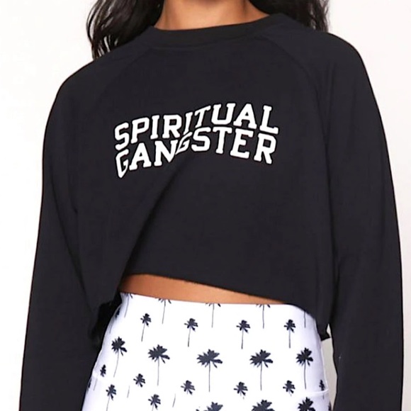Spiritual Gangster Tops - Spiritual Gangster Izzy Crop Sweatshirt